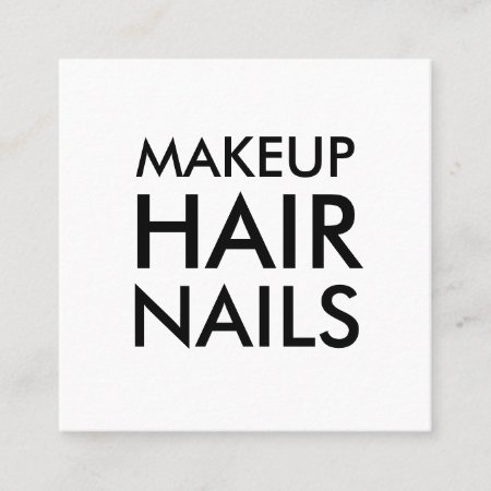 Minimalist Makeup Artist / Salon Business Card