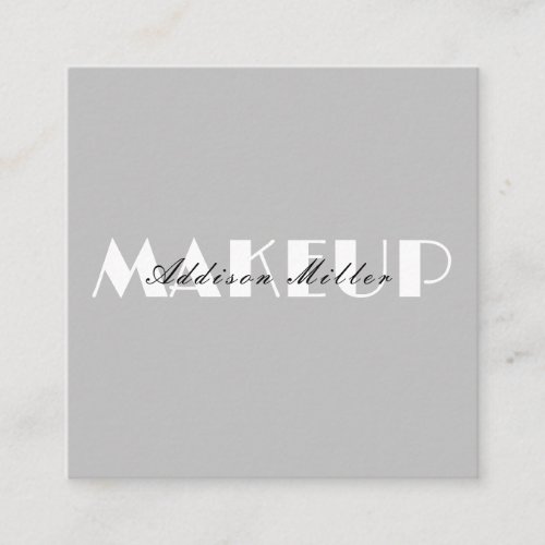 Minimalist makeup artist  with QR code  Square Business Card