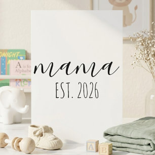Minimalist Mama Est Year Script Card