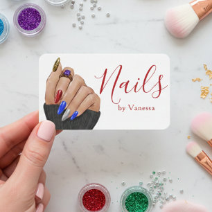 Minimalist Manicurist Nail Technician Branding Business Card