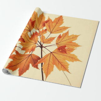 Minimalist Maple Leaves Art – Botanical Print Wrapping Paper