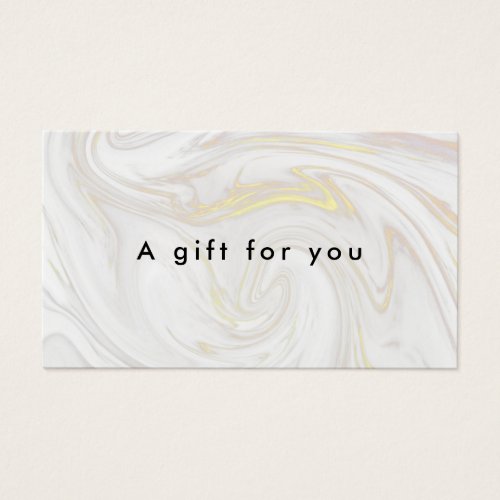 Minimalist Marble Business Gift Certificate