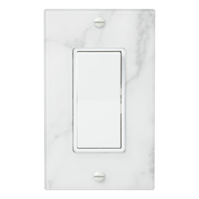 Minimalist Marble Light Switch Covers (In Situ)