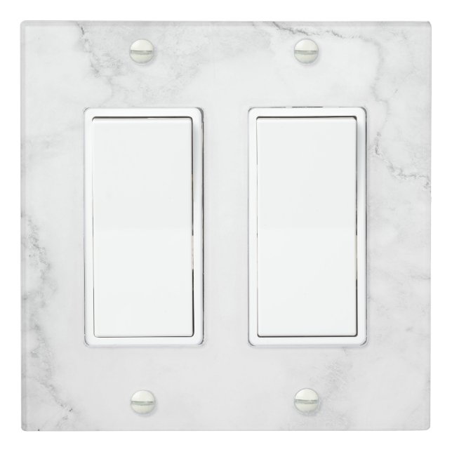 Minimalist Marble Light Switch Covers (In Situ)
