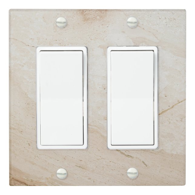 Minimalist Marble Light Switch Covers (In Situ)