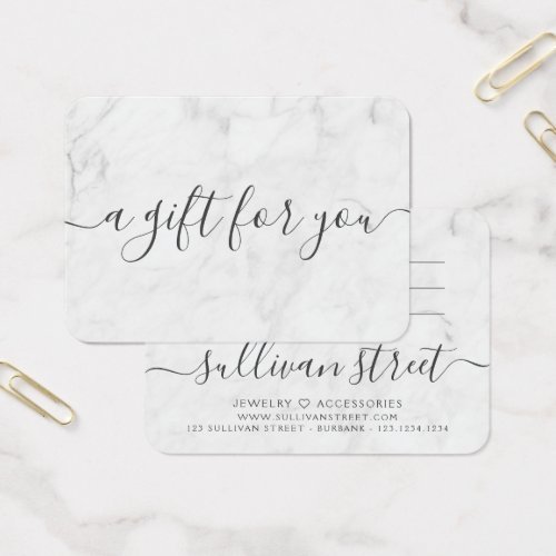 Minimalist Marble Small Business Gift Certificate