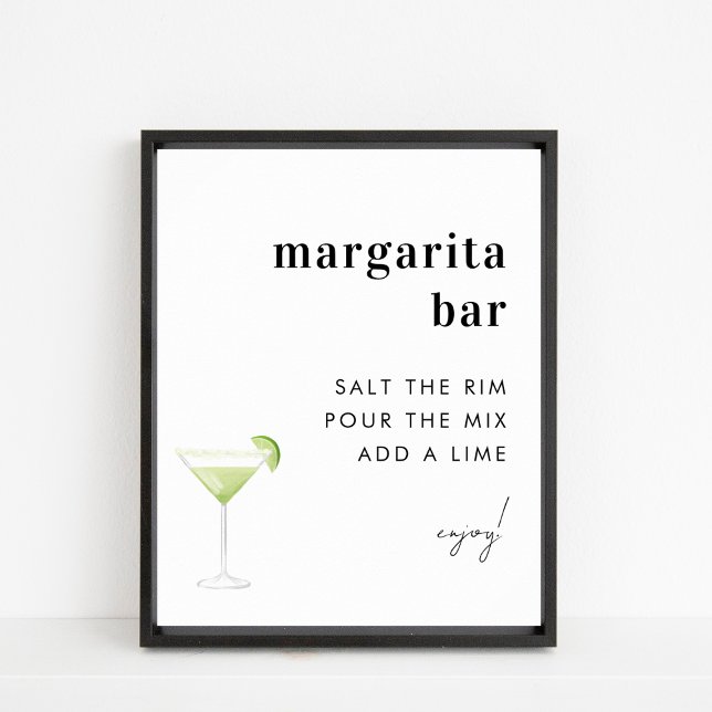 Minimalist Margarita Bar Cocktail Wedding Sign (Creator Uploaded)