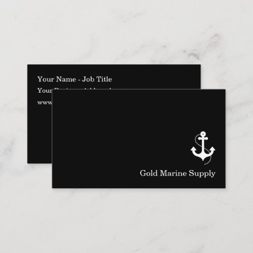 Minimalist Marine Supply Services Business Card