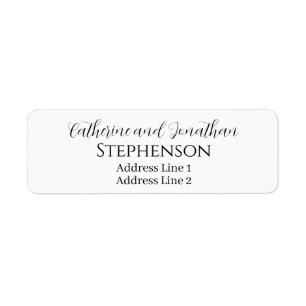 Minimalist Married Couple Return Address Labels