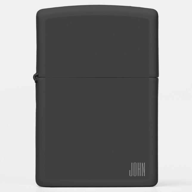 Minimalist Masculine Personalized Stylish Chic Zippo Lighter (Front)
