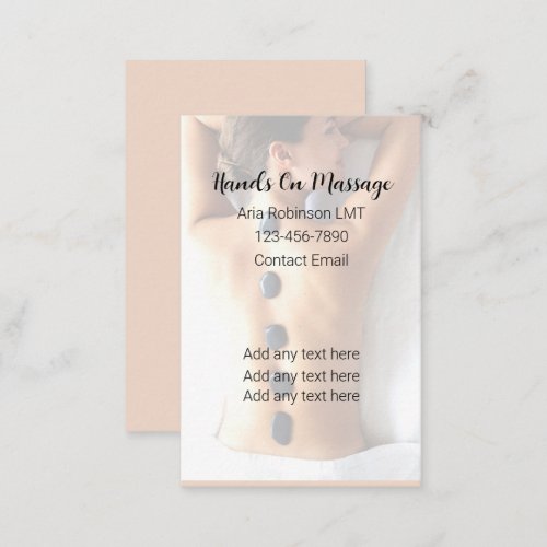 Minimalist Massage Business Cards Design Template