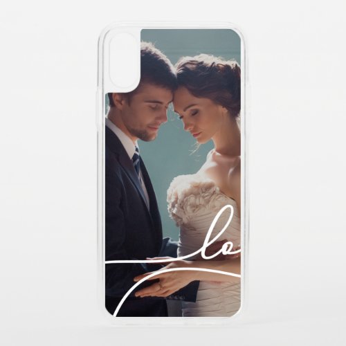 Minimalist Matching Couples Love with Photo iPhone XS Case