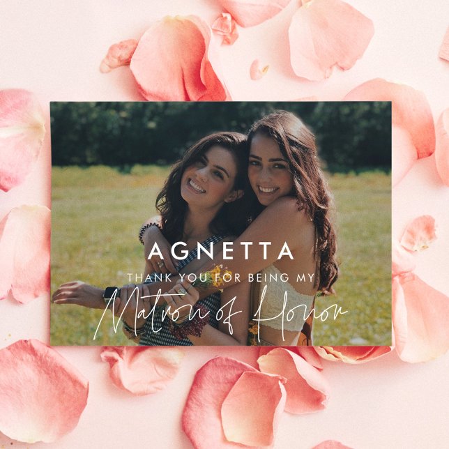 Minimalist Matron of honor Thank you card (Creator Uploaded)