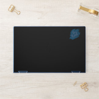 Minimalist Matte Black Be Kind Laptop Skin - Elega