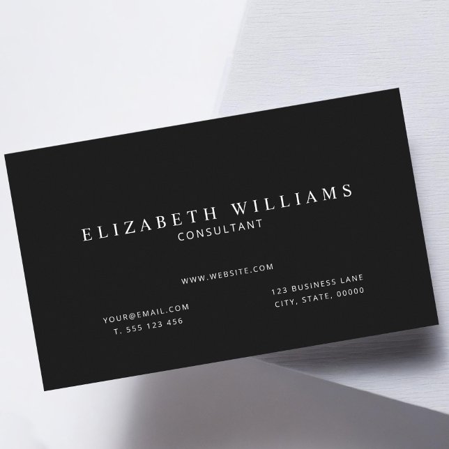 Minimalist Matte Black Professional Business Card (Creator Uploaded)