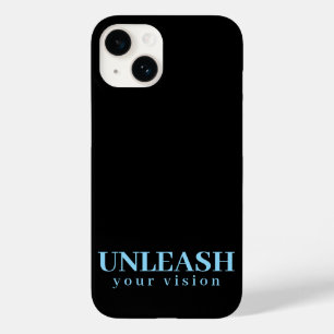 Minimalist Matte Black Unleash Your Vision Quote P Case-Mate iPhone 14 Case