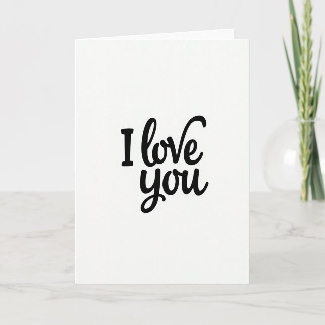 Minimalist Matte Calligraphy Love Card (Front)