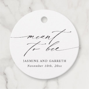 Minimalist Meant To Bee Wedding Favour Tag