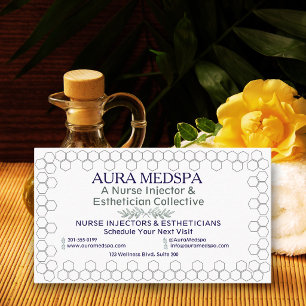 Minimalist Med Spa Photo QR Code Esthetician Brand Business Card