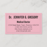 [ Thumbnail: Minimalist Medical Doctor Business Card ]