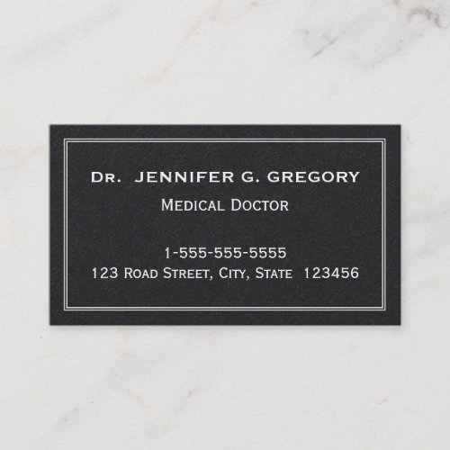 Minimalist Medical Doctor Business Card