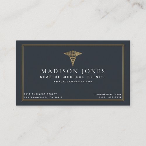 Minimalist Medical Doctor Clinic Professional  Business Card