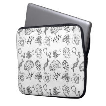 Minimalist Medical Icons Black and White Doodle Pa