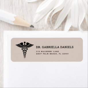 Minimalist Medical Symbol Doctor Healthcare Nurse Label