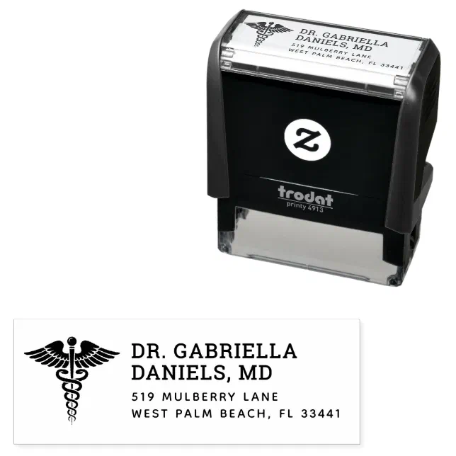 Dr Stamp Pattern Minimalist Medical Symbol Doctor Healthcare Nurse Self-inking Stamp ...