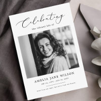 Minimalist Memorial Funeral Order of Service Photo