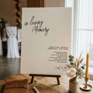 Minimalist Memorial Sign Sign – "In Loving Memory"