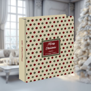 Minimalist Memory Album Red Green Monogram Binder