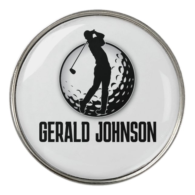 Minimalist Men Golf Monogram Design Divot Tool (Detail)