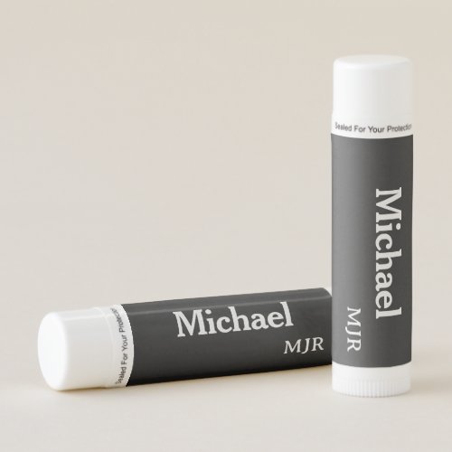 Minimalist Men's Personalized Name Gift Charcoal