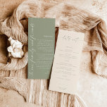 Minimalist Menu   Thank You Note | Wedding Napkin<br><div class="desc">This beautiful Wedding Menu Thank You Note features handwritten calligraphy with a minimalist modern layout - a perfect accent for your wedding or special event. Use this menu and thank you card for any occasion whether it be your wedding, bridal or baby shower, engagement party, retirement party... whatever you'd like!...</div>