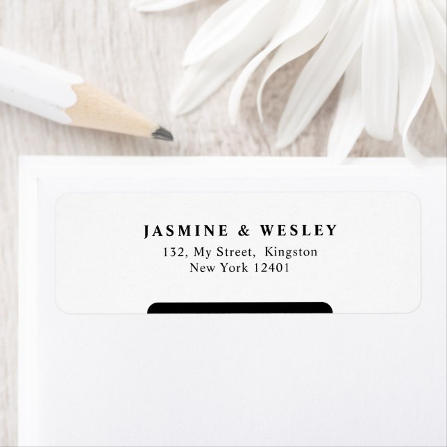 Minimalist Merrier Together Wedding Christmas Label (Insitu)
