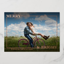 Minimalist Merry & Bright Photo Overlay