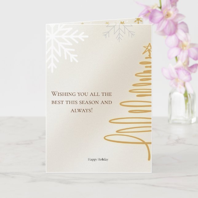 Minimalist Merry Christmas Card  (Orchid)