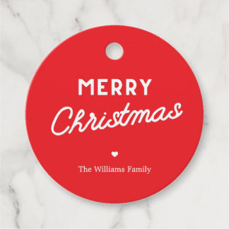 Minimalist ׳Merry Christmas׳ Custom Holiday  Favor Tags