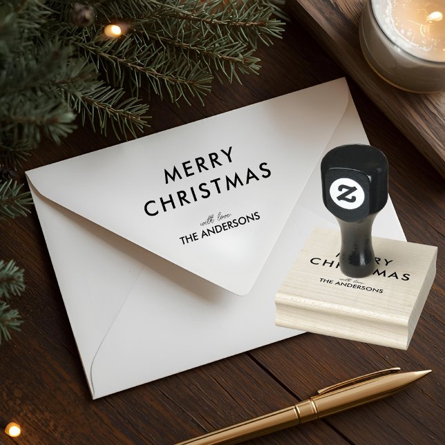 Minimalist Merry Christmas Family Rubber Stamp (Creator Uploaded)