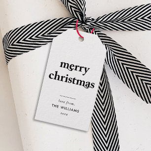 Minimalist Merry Christmas Gift Tags