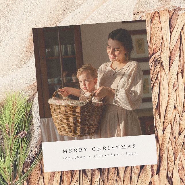 Minimalist Merry Christmas Photo Budget Holiday (Creator Uploaded)