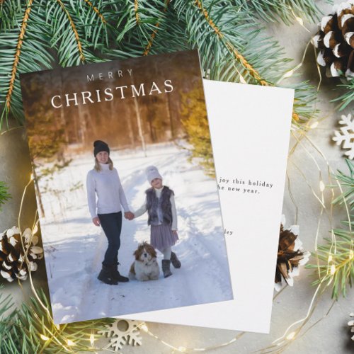 Minimalist Merry Christmas Photo Card