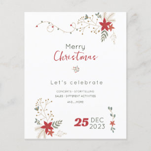 Minimalist Merry Christmas Sale ,Happy Holidays Flyer