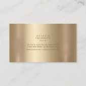 Minimalist Metal Wave Two-Tone Gold ID805 Business Card (Back)