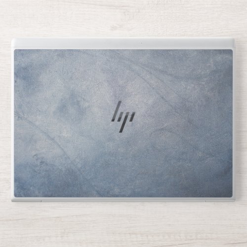 Minimalist Metallic Blue marble laptop skin