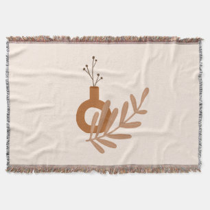 Minimalist Mid Century Abstract Geometric artwork Throw Blanket