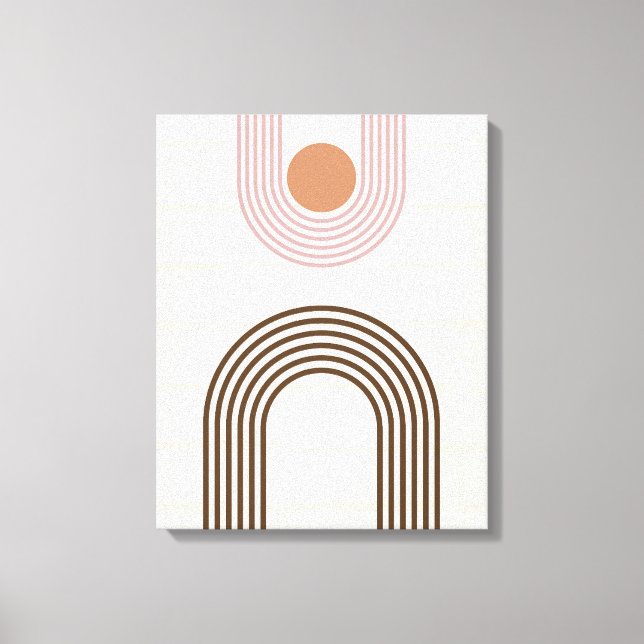 Minimalist Mid Century Abstract Geometric  Canvas Print (Front)