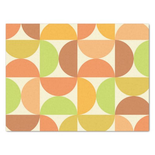 Minimalist Mid Century Half Circles Pattern  Tissue Paper