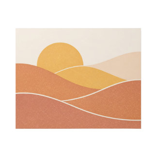 Minimalist Mid-Century Modern Abstract Desert Gallery Wrap